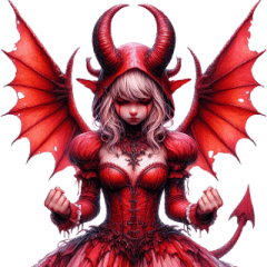 [LINEスタンプ] 赤い悪魔の表情リアクション