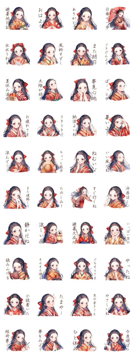 大正女学生の避暑地日記のスタンプ詳細