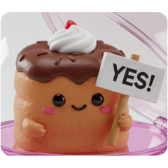 [LINEスタンプ] ガトーショコラカプセルトイ(四角型) 