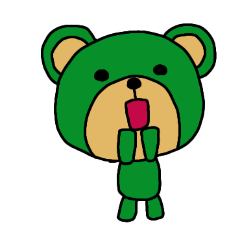 [LINEスタンプ] [アレンジ用]ユルいみどりくまさん
