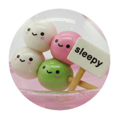 [LINEスタンプ] 三色団子カプセルトイ(丸型) 