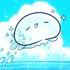 [LINEスタンプ] なんだかゆるいクラゲ
