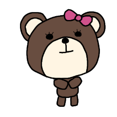 [LINEスタンプ] [アレンジ用]ユルいくまちゃん
