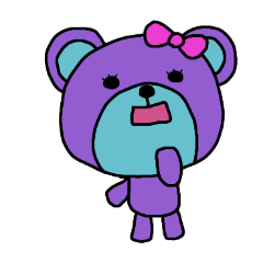 [LINEスタンプ] [アレンジ用]ユルむらさきいくまさん