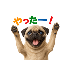 [LINEスタンプ] リアルパグ(日常)