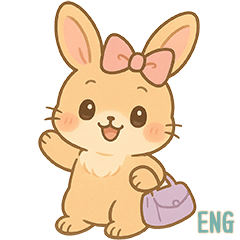 [LINEスタンプ] うさぎのメロディ♪ のんびりスタンプ ENG