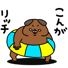[LINEスタンプ] 全力いぬ何も言えなくて・・・夏編