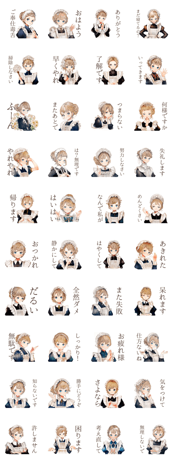 毒舌クラシカルメイドのご奉仕のスタンプ詳細