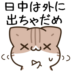 [LINEスタンプ] 動く！毎日五月病な犬とねこたち 夏