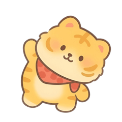 [LINEスタンプ] かわいい太った虎 （NT）