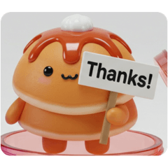[LINEスタンプ] パンケーキカプセルトイ(四角型) 