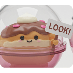 [LINEスタンプ] エクレアカプセルトイ(四角型) 