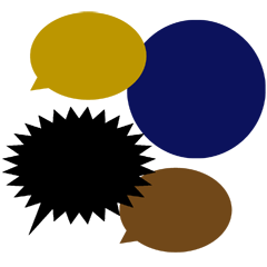 [LINEスタンプ] 色ベタ丸やセリフ用 暗い色