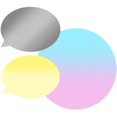 [LINEスタンプ] 色ベタ丸やセリフ用 グラデ