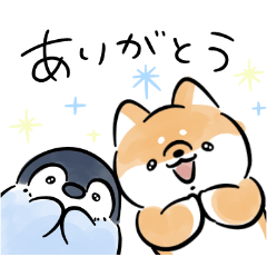 [LINEスタンプ] ほんわかしばいぬと水族館