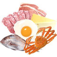 [LINEスタンプ] 魚肉玉子大豆乳製品等の写真