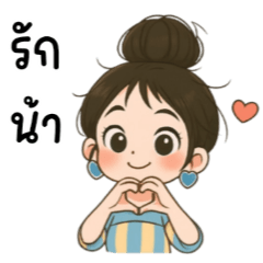 [LINEスタンプ] 元気なお団子ヘアの女の子