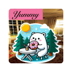 [LINEスタンプ] #white bear *move