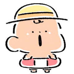 [LINEスタンプ] だびくん。（夏＋日焼け）