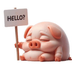 [LINEスタンプ] ピンクのブタは何も考えずに喋る