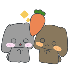 [LINEスタンプ] 日常で使えるなかよしうさぎちゃんスタンプ