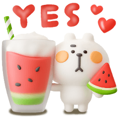 [LINEスタンプ] くまぴ★夏2025ぷっくり立体