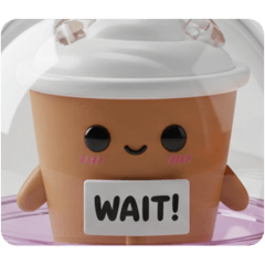[LINEスタンプ] アイスコーヒーカプセルトイ(四角型) 