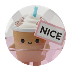 [LINEスタンプ] アイスコーヒーカプセルトイ(丸型) 