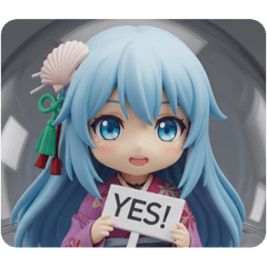 [LINEスタンプ] 貝殻の髪飾り精霊みなみちゃん 