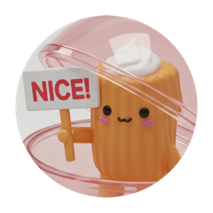[LINEスタンプ] チュロスカプセルトイ(丸型) 