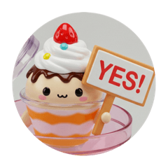 [LINEスタンプ] パフェカプセルトイ(丸型) 