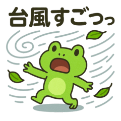 [LINEスタンプ] カエルのお天気予報♪