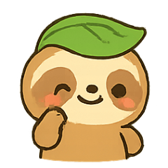 [LINEスタンプ] 葉帽子ナマケモノ Slowy