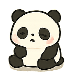 [LINEスタンプ] ねむねむパンダのまったり行進