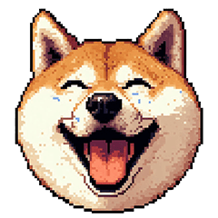 [LINEスタンプ] 絵文字みたいなドット絵柴犬スタンプ