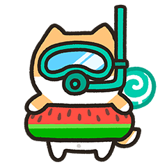 [LINEスタンプ] 柴犬たけちよの夏の大冒険