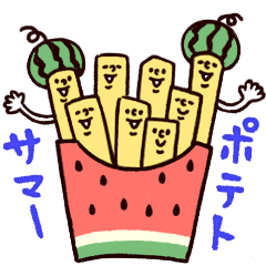 [LINEスタンプ] ♡夏ポテポテト♡