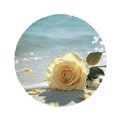 [LINEスタンプ] くすんだ薔薇と海.Dull roses and the sea.