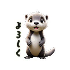 [LINEスタンプ] カワウソであいさつ