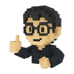 [LINEスタンプ] ドクター・サム（ボクセル3Dバージョン）