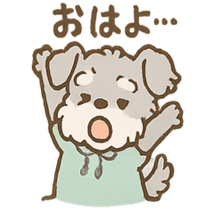 [LINEスタンプ] シュナウザーは毎日たのしい