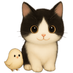 [LINEスタンプ] [アレンジ用]まったりハチワレにゃんこ