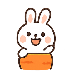 [LINEスタンプ] にんじんカップうさぎCarro