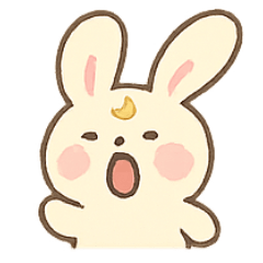 [LINEスタンプ] 月夜のうさぎミミマジック
