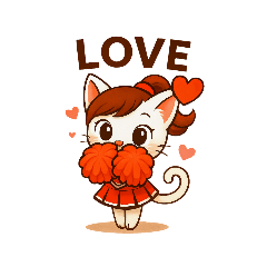 [LINEスタンプ] チアガール ねこ