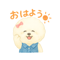[LINEスタンプ] ビションフリーゼ もふさんのスタンプ