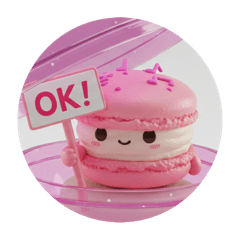 [LINEスタンプ] 音符マカロンカプセルトイ 