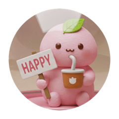 [LINEスタンプ] 桜餅ちゃんティータイムカプセルトイ(丸型) 