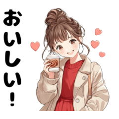[LINEスタンプ] きれいな女子大生のスタンプ