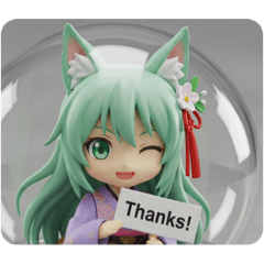 [LINEスタンプ] きつね耳ウインク精霊みなみちゃん 